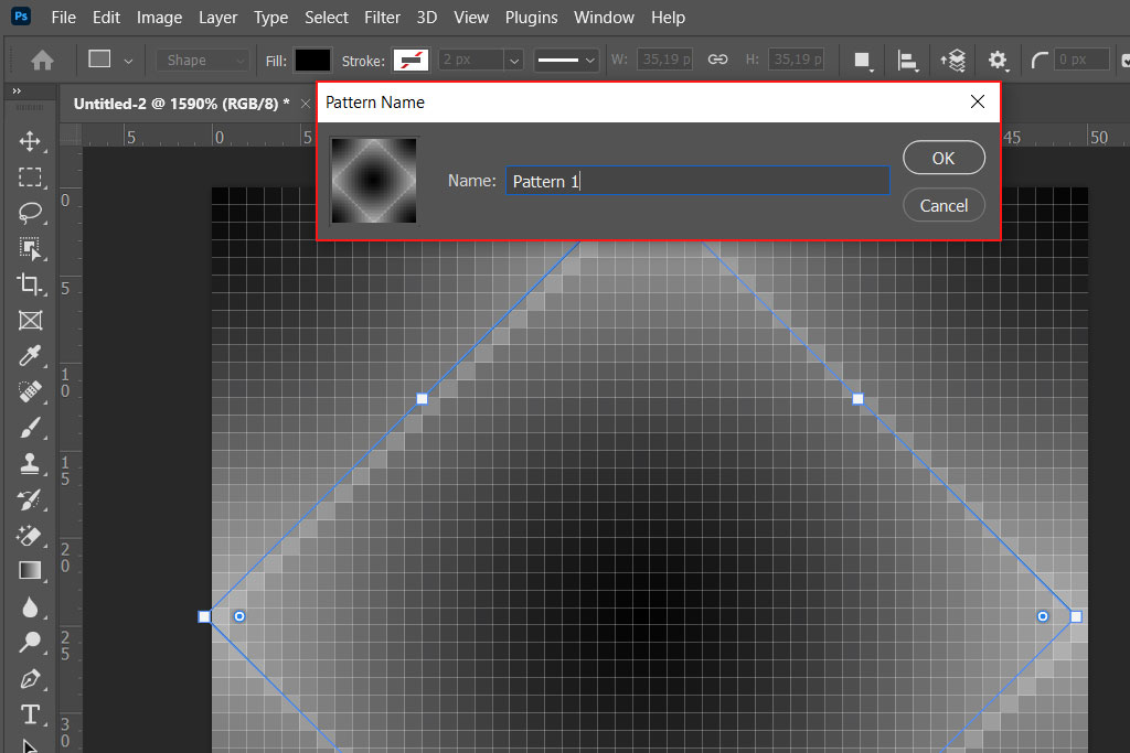 create a pattern for halftone pattern in photoshop