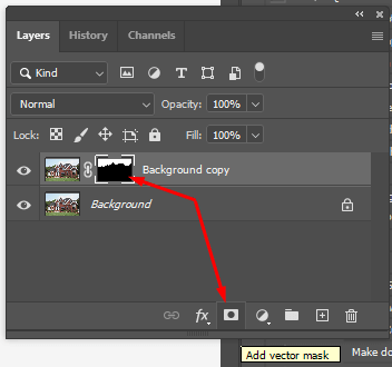 create a vector mask to turn day into night in photoshop