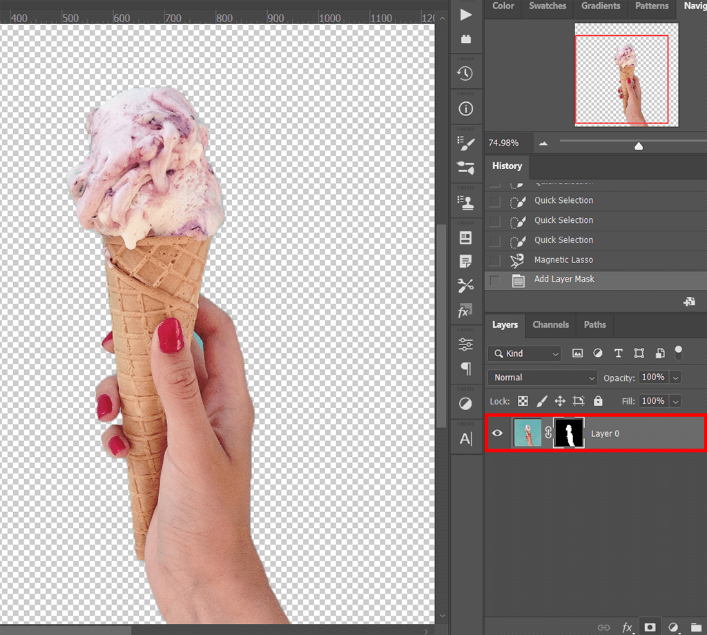 create mask to make transparent background in photoshop
