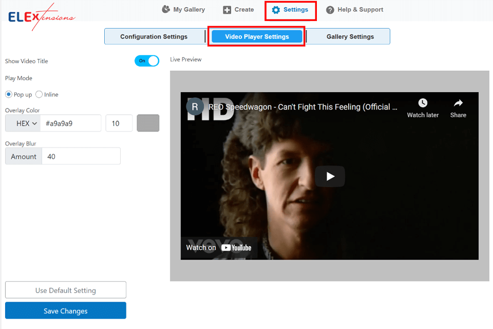 create the best youtube gallery website