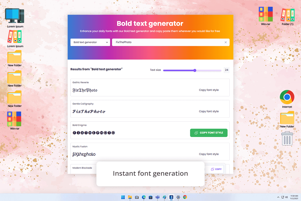 creative fabrica software interface
