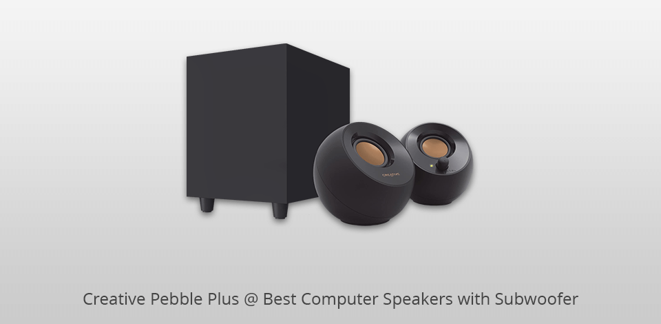 creative pebble plus computer speakers with subwoofer