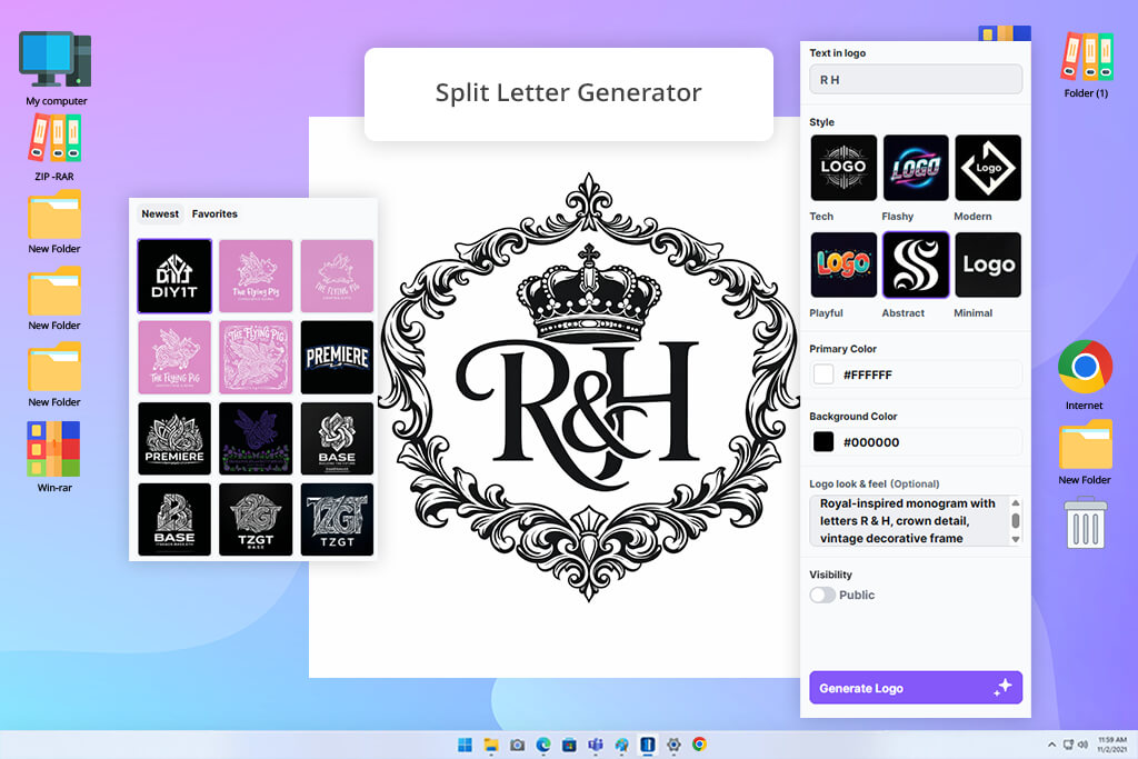 creativefabrica free monogram maker