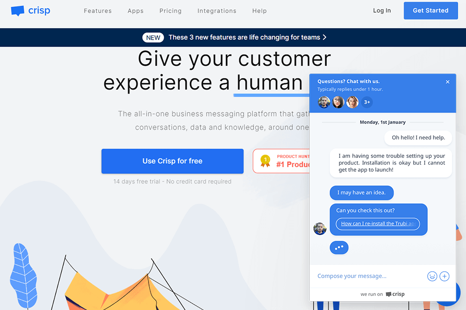 crisp platform live chat