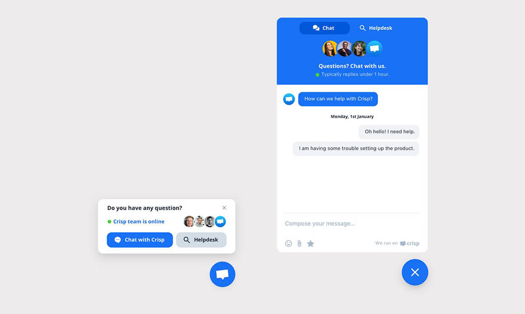 crisp platform messages