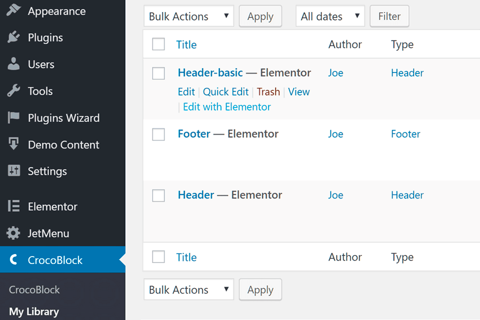 crocoblock interface
