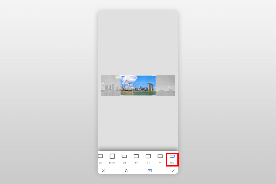 crop picture to make seamless multi post instagram