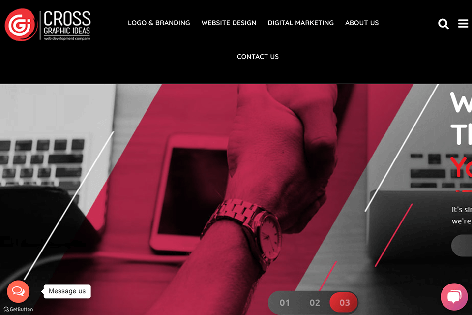 cross graphic ideas branding agency website