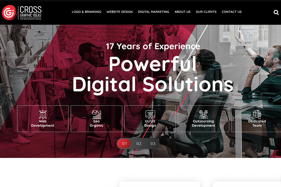 crossgraphicideas agency interface