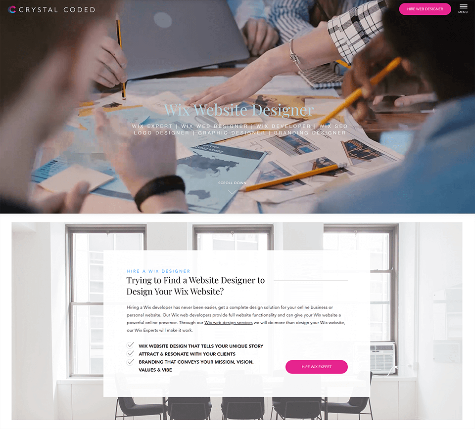 crystal coded designer website