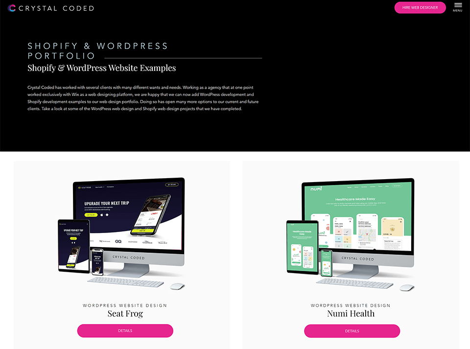 crystal coded designer wordpress web development