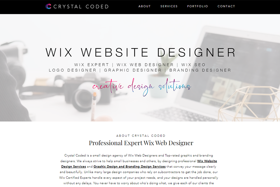 crystal coded web design company website