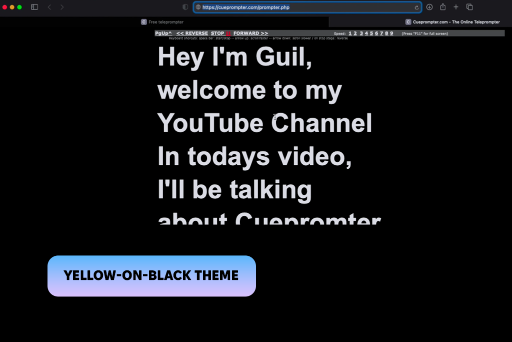 cueprompter free online video teleprompter