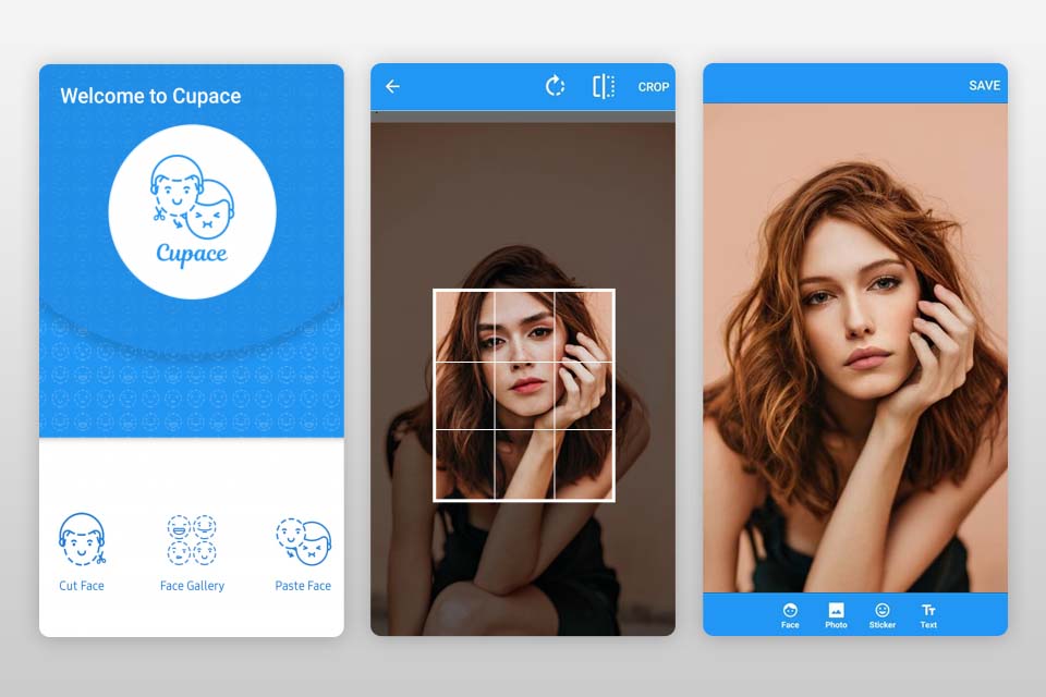 cupace app like faceapp interface
