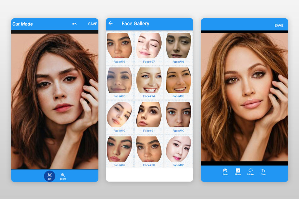 cupace face swap app interface