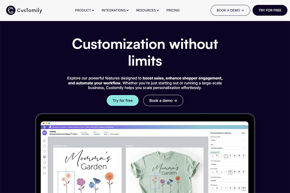 customily print management software