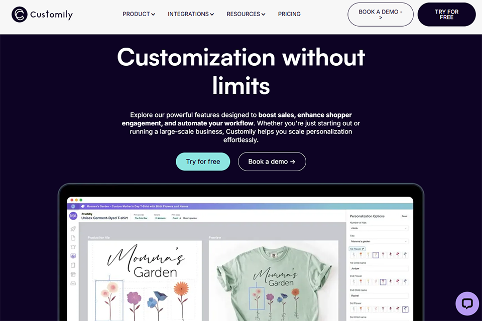 customily t-shirt design software