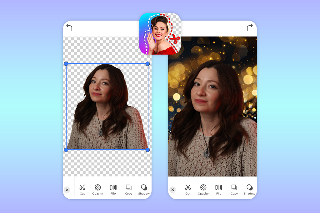 cutandpastephotoeditor app interface