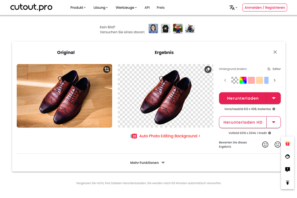 cutout pro hintergrund entfernen software kostenlos