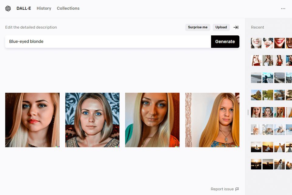 dall e 2 ai profile picture generator interface