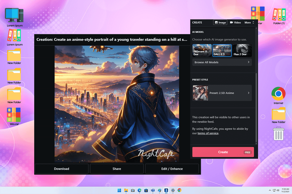 dall-e 3 ai anime generator tool