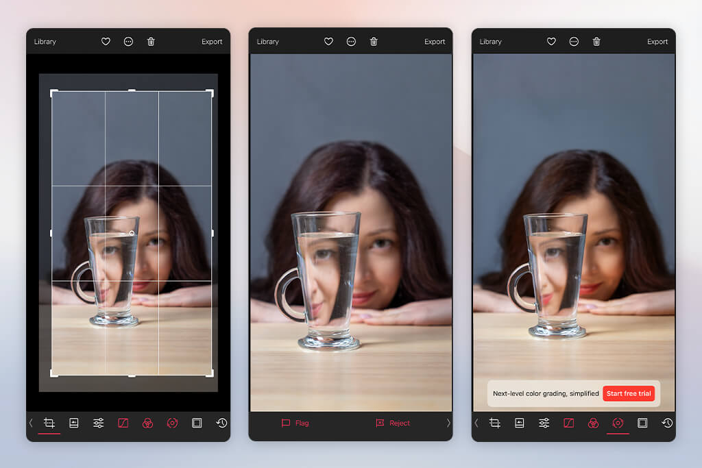darkroom raw photo editing app
