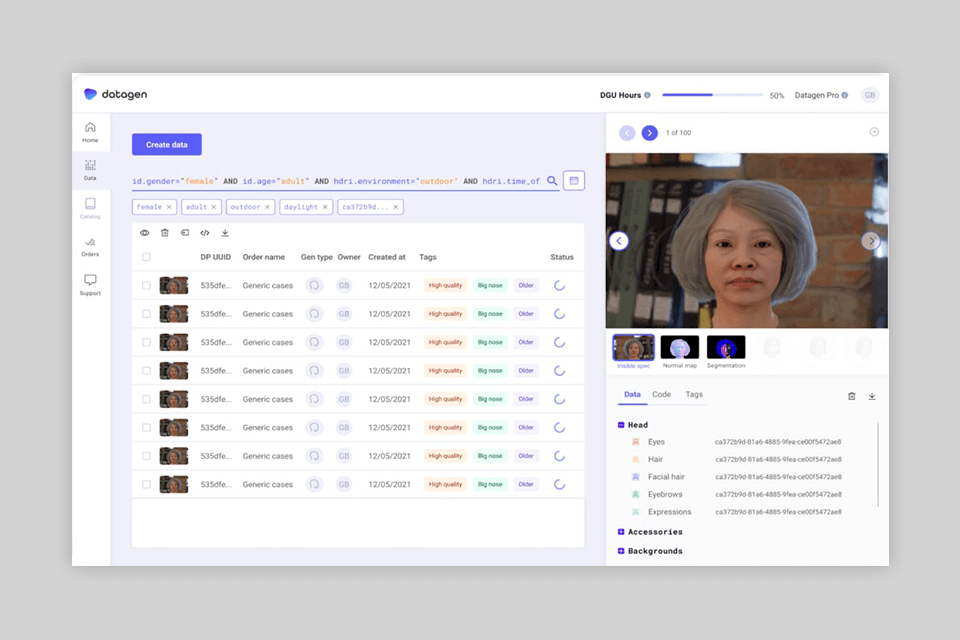 datagen ai face generator