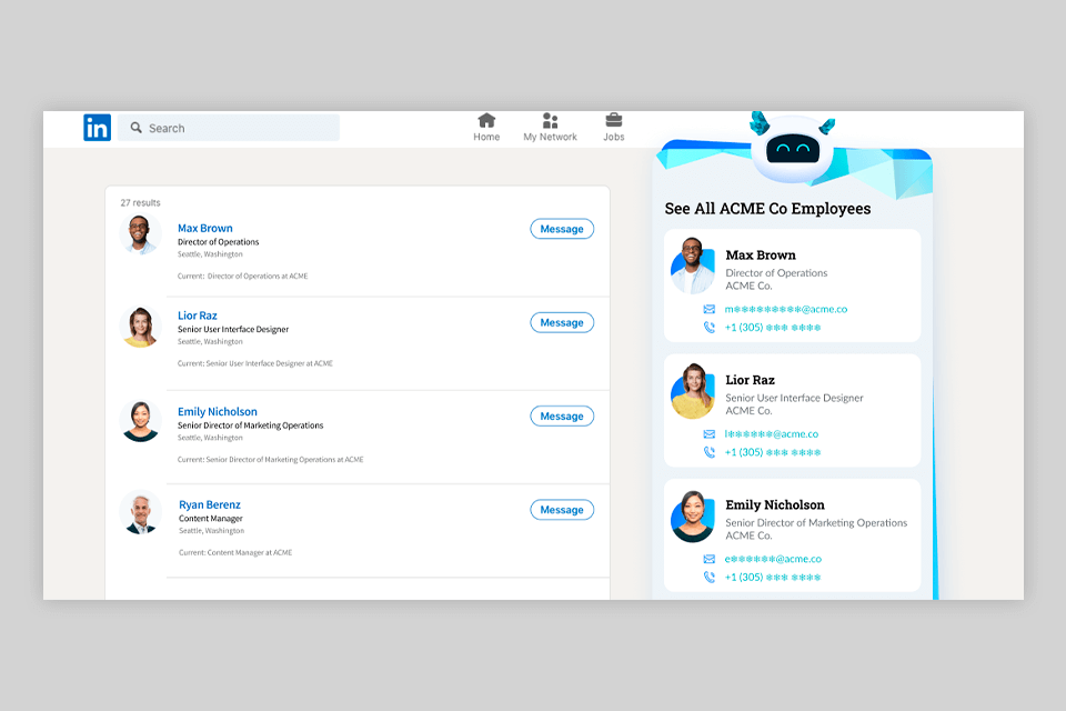 datanyze lead generation tool interface