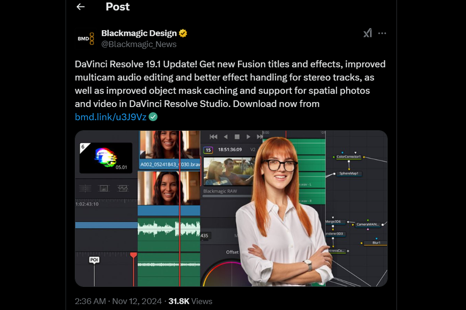 davinci resolve 19 post