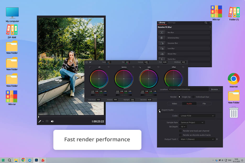 davinci resolve interface