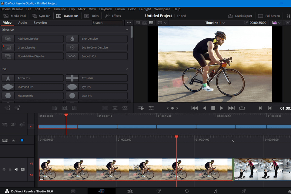 davinci resolve narzędzia do edycji