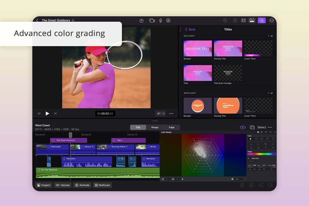 davinci resolve sports editing software