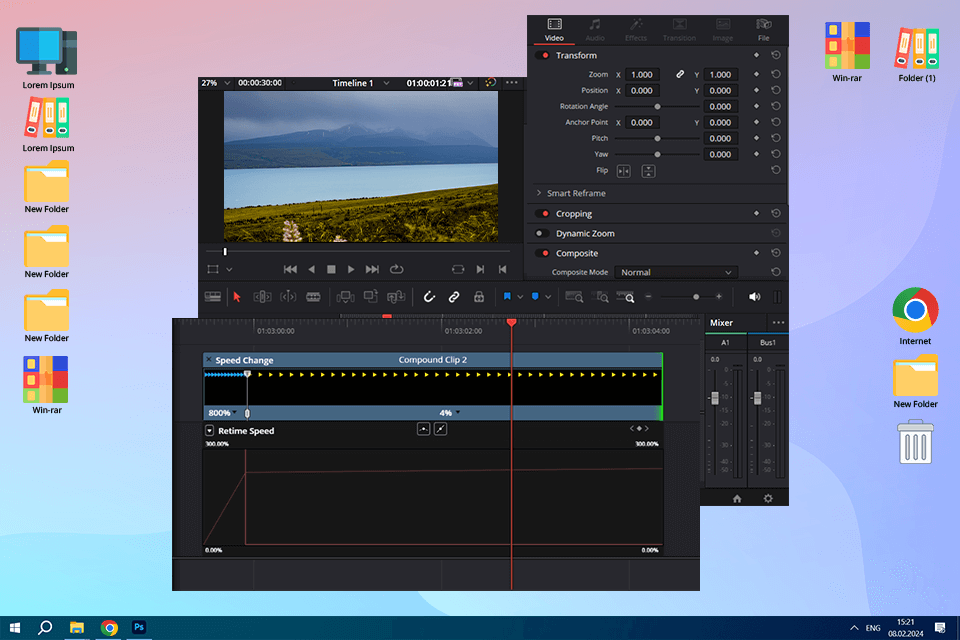 davinci resolve timelapse software