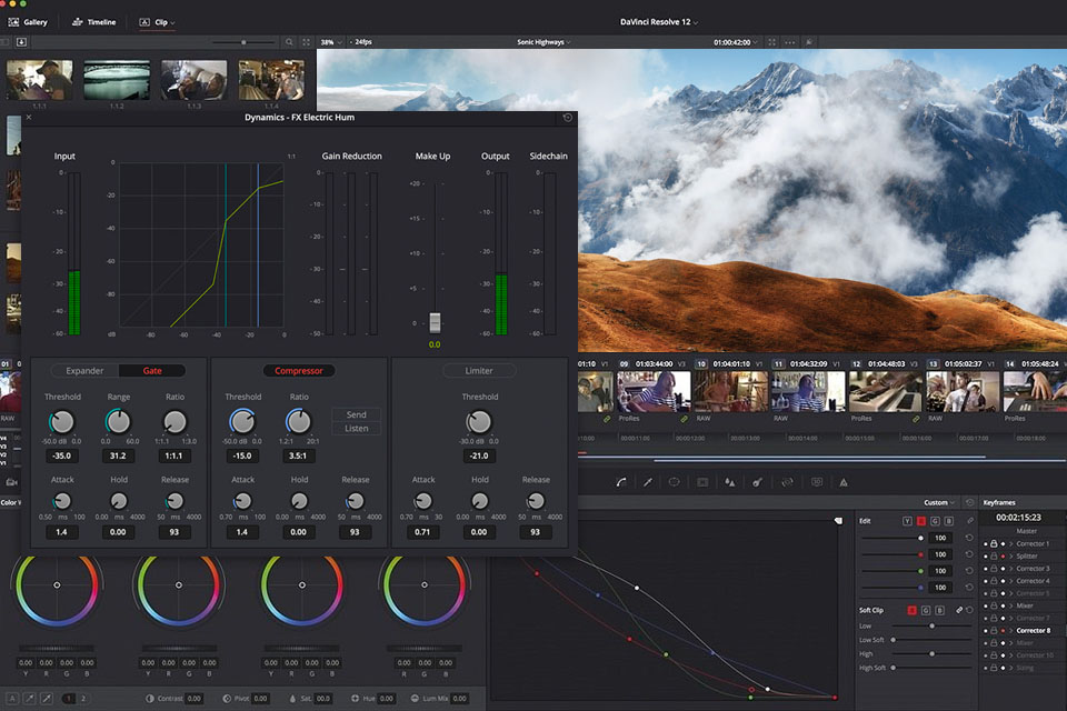 davinci resolve video editing software for mac interface