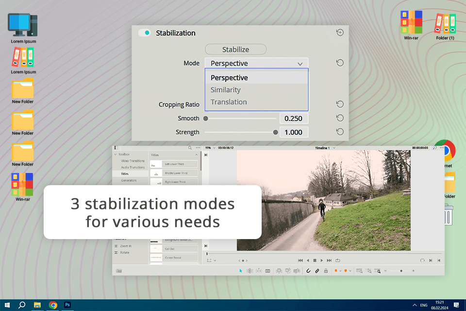 davinci resolve video stabilization software