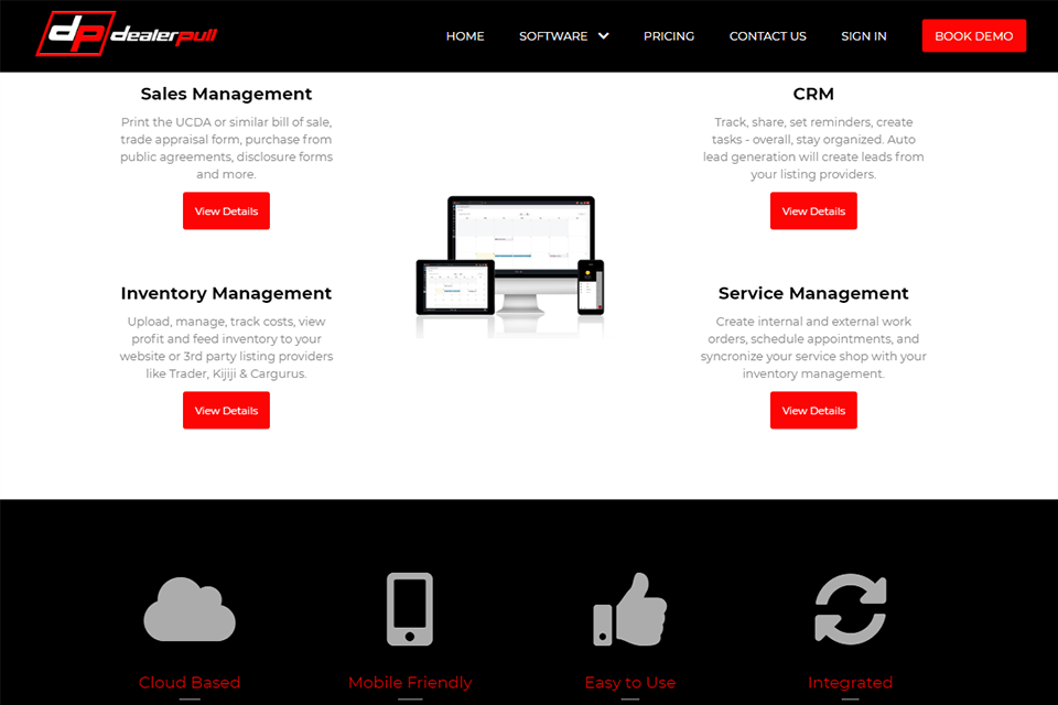 dealerpull automotive dealer software interface