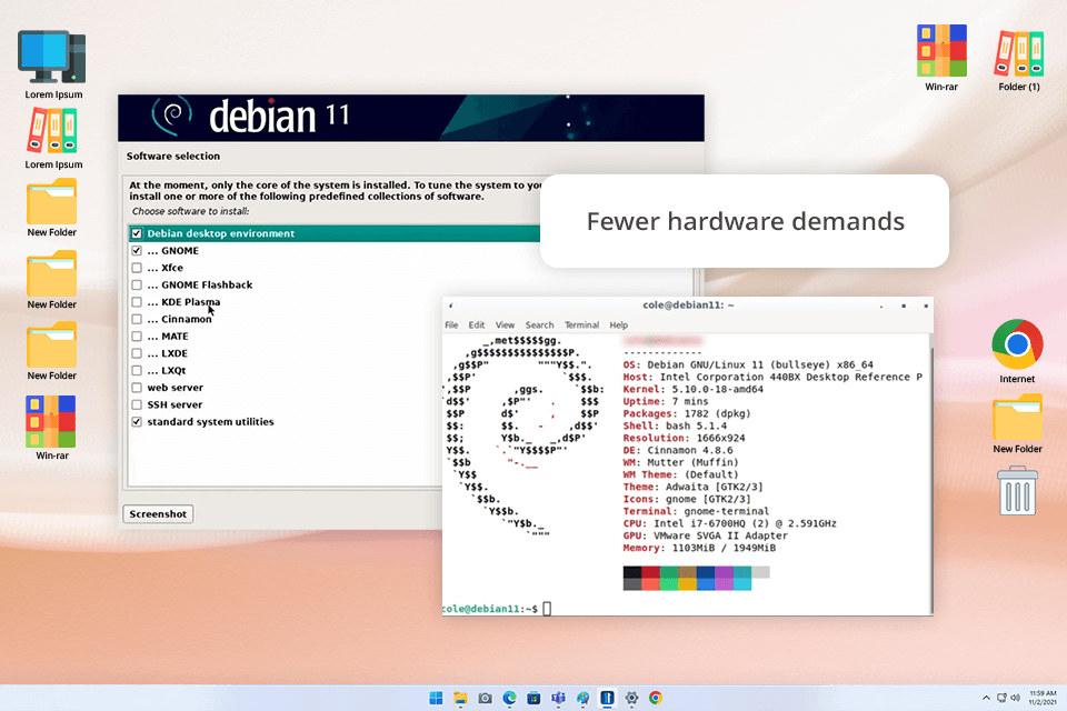 debian os for home server