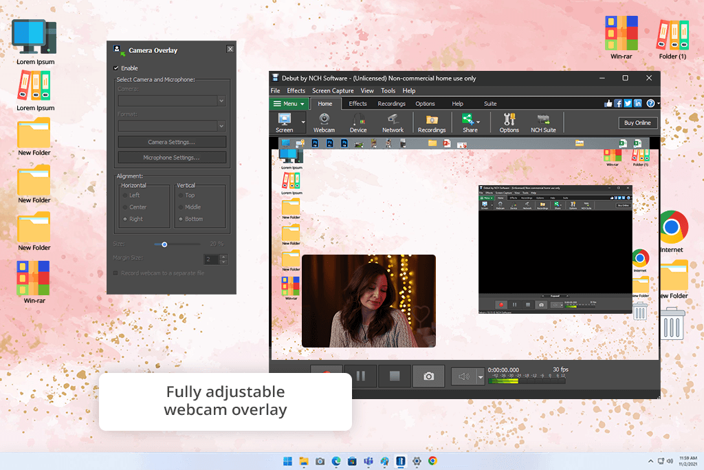 debut video capture interface