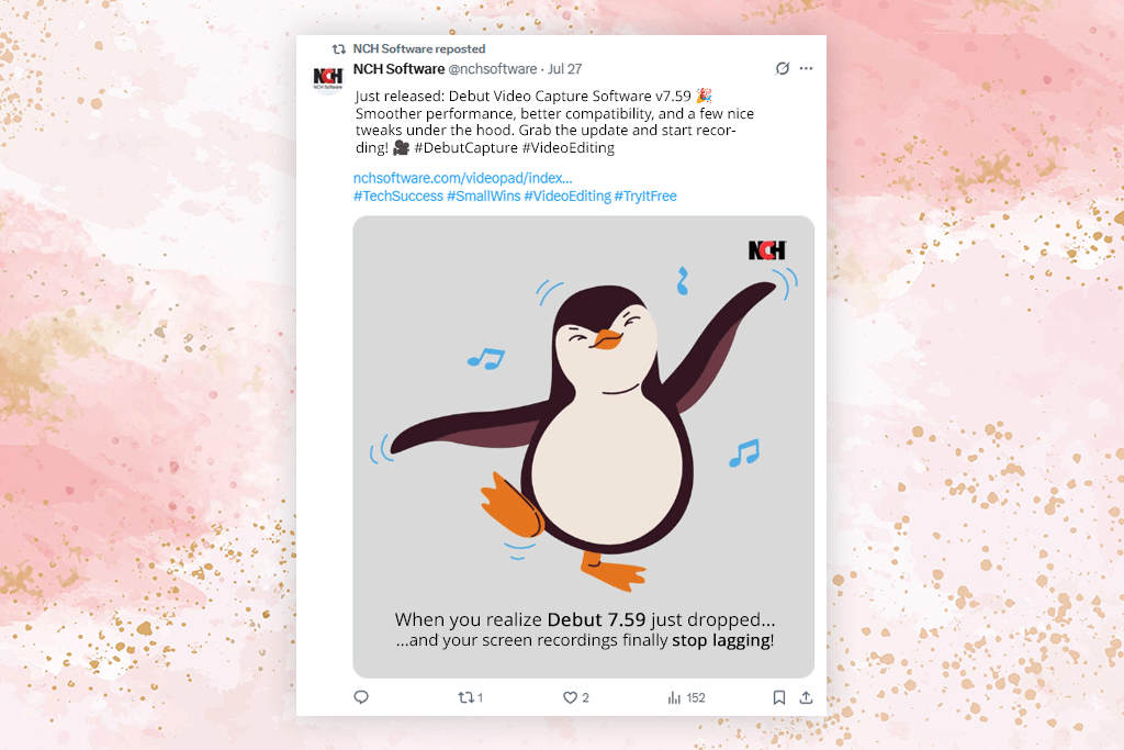 debut video capture twitter