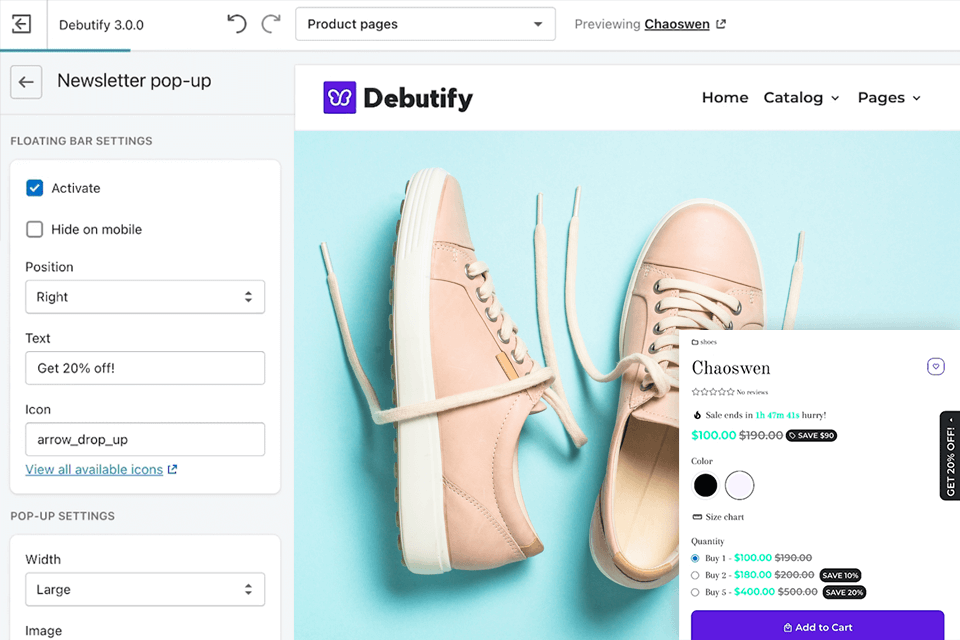debutify toolkit interface