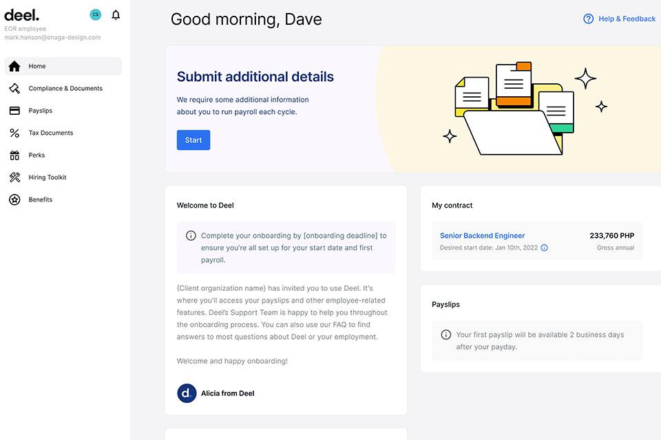deel meeting management software interface