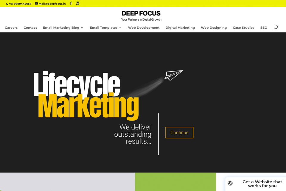 deep focus wordpress developers website