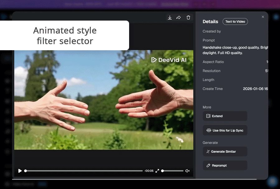 deevid ai handshake video generator
