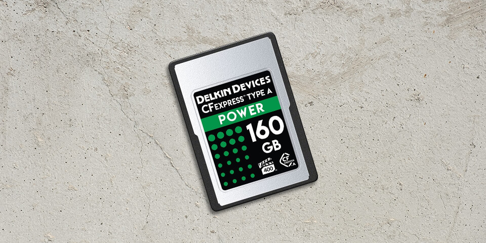 delkin devices 160gb power cfexpress card lifestyle