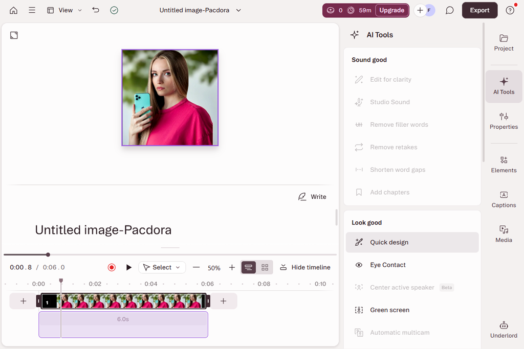 descript ai tool for content creation