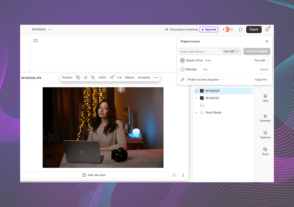 descript collaboration and sharing