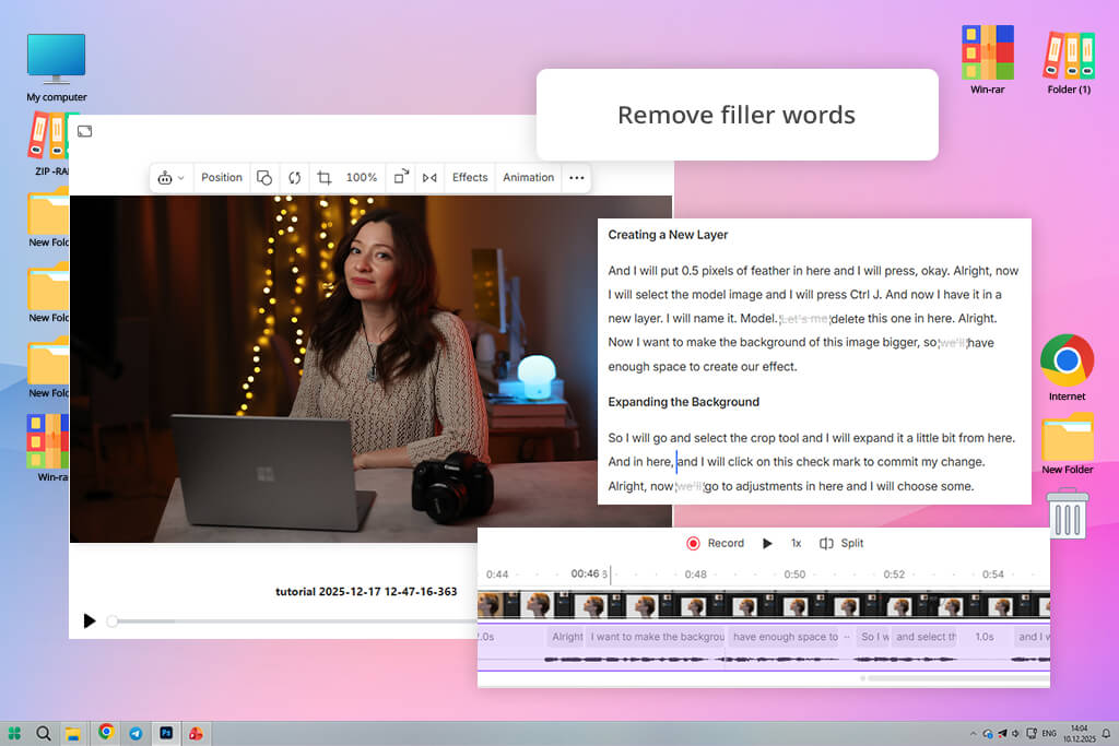 descript free ai video transcriber