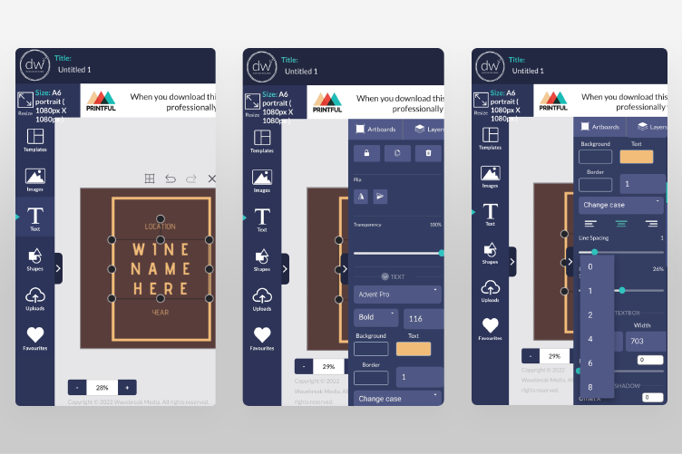 design wizard tools animated text generator image