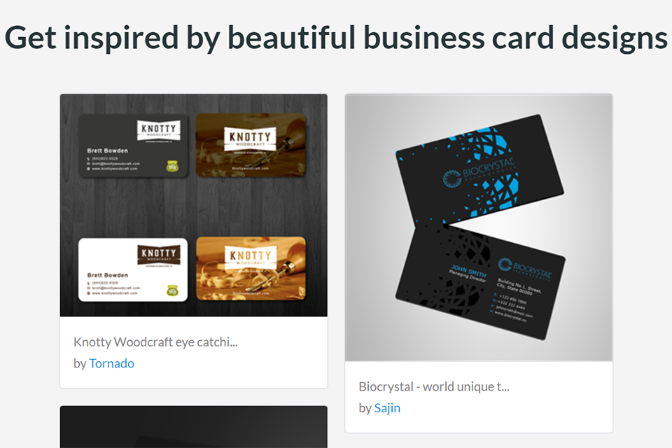 designcrowd best online business card printing service