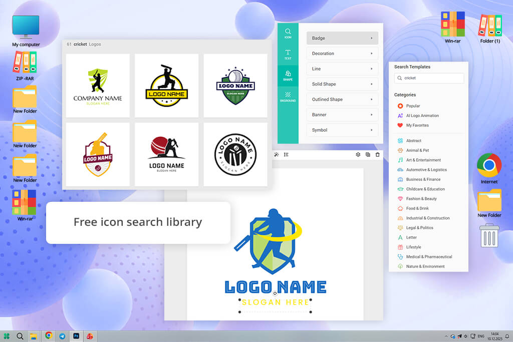 designevo cricket logo maker